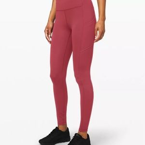 LULULEMON Speed up running tights 28" size 6 lightly worn in Chianti